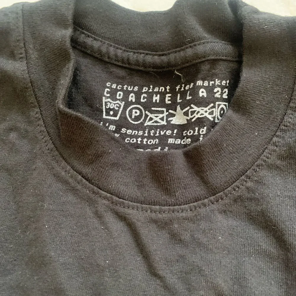 COACHELLA 2022 Cactus Plant Flea Market CPFM Shirt BLACK, Medium Limited Edition